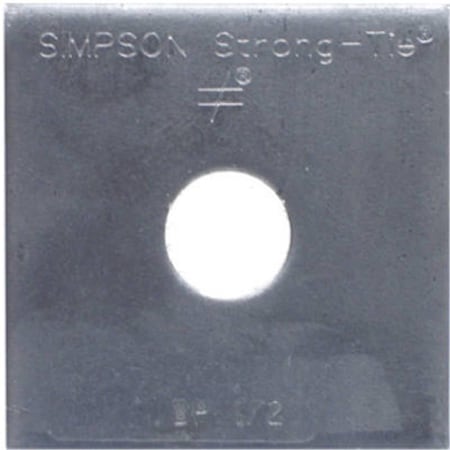 Simpson Strong-Tie Simpson Strong Tie BP 1-2-R-WEST 0.50 in. in. Bearing Plate; Pack Of 100 848927